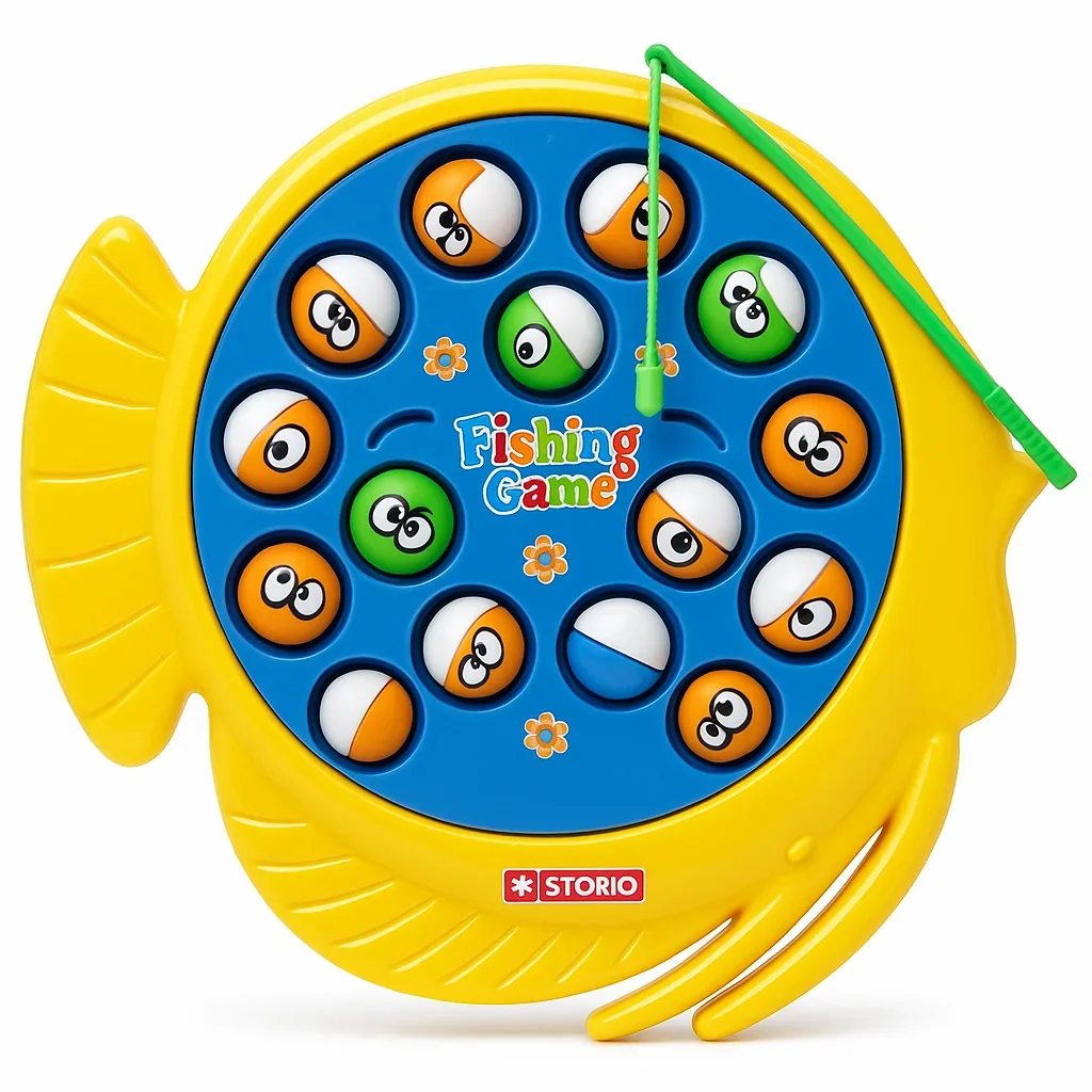 49494e5006ef470da55192119bd1a92a-v1-1.webp Storio Interactive Fish Catching Game | Motorized Board with 15 Magnetic Fish and 4 Rods for Kids - Image 1