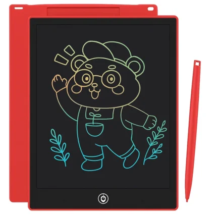 12-Inch LCD Electronic Drawing Pad - Reusable Doodle Board for Children Ages 3+, Perfect Holiday Gift (Red)