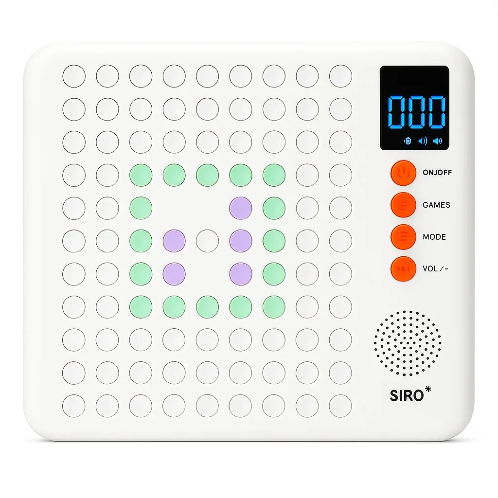 7e58bb01c299475086acbea2dd64cc34-v1-1.webp SIRO Intelligent Play Console – Interactive Learning Device with 10 AI Games, No Screen Required, Boosts Cognition & Logic Skills, Compact Handheld Design, USB Rechargeable, Perfect Gift for Children - Image 1