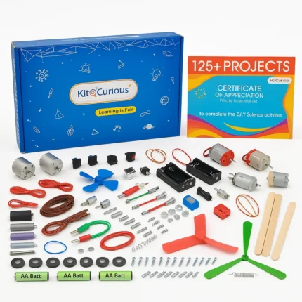 kit4curious Mega DIY Science & Electronics Starter Pack - 125 Hands-On Projects with Instruction Manual