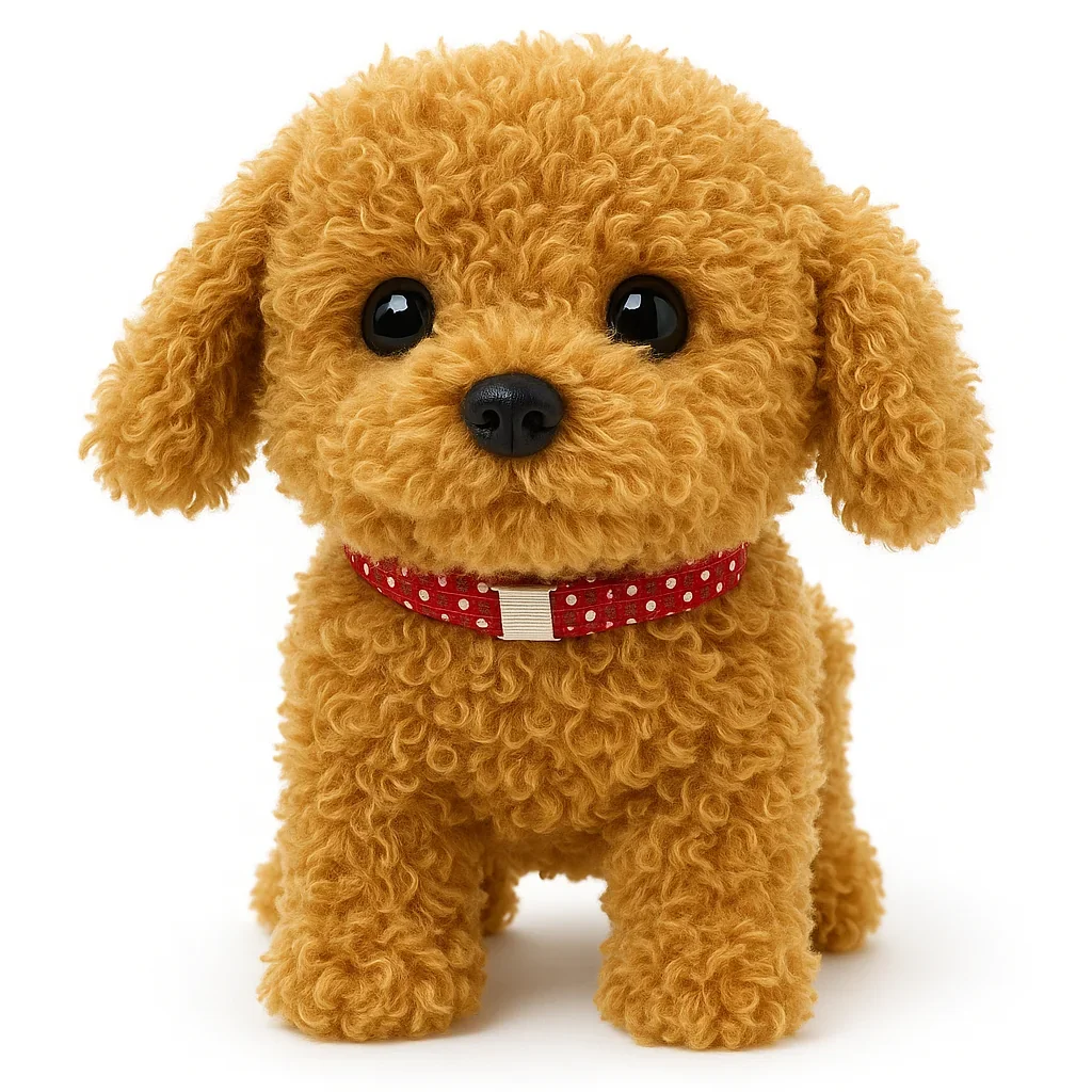 df80a264dea04db5895484578f505a97-v1-1.webp Interactive Brown Plush Puppy with Walking, Barking & Jumping Features - Battery Operated Toy for Kids - Image 1